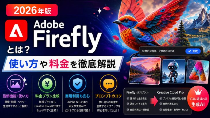 Adobe Fireflyとは？使い方や料金を徹底解説【2026年版】