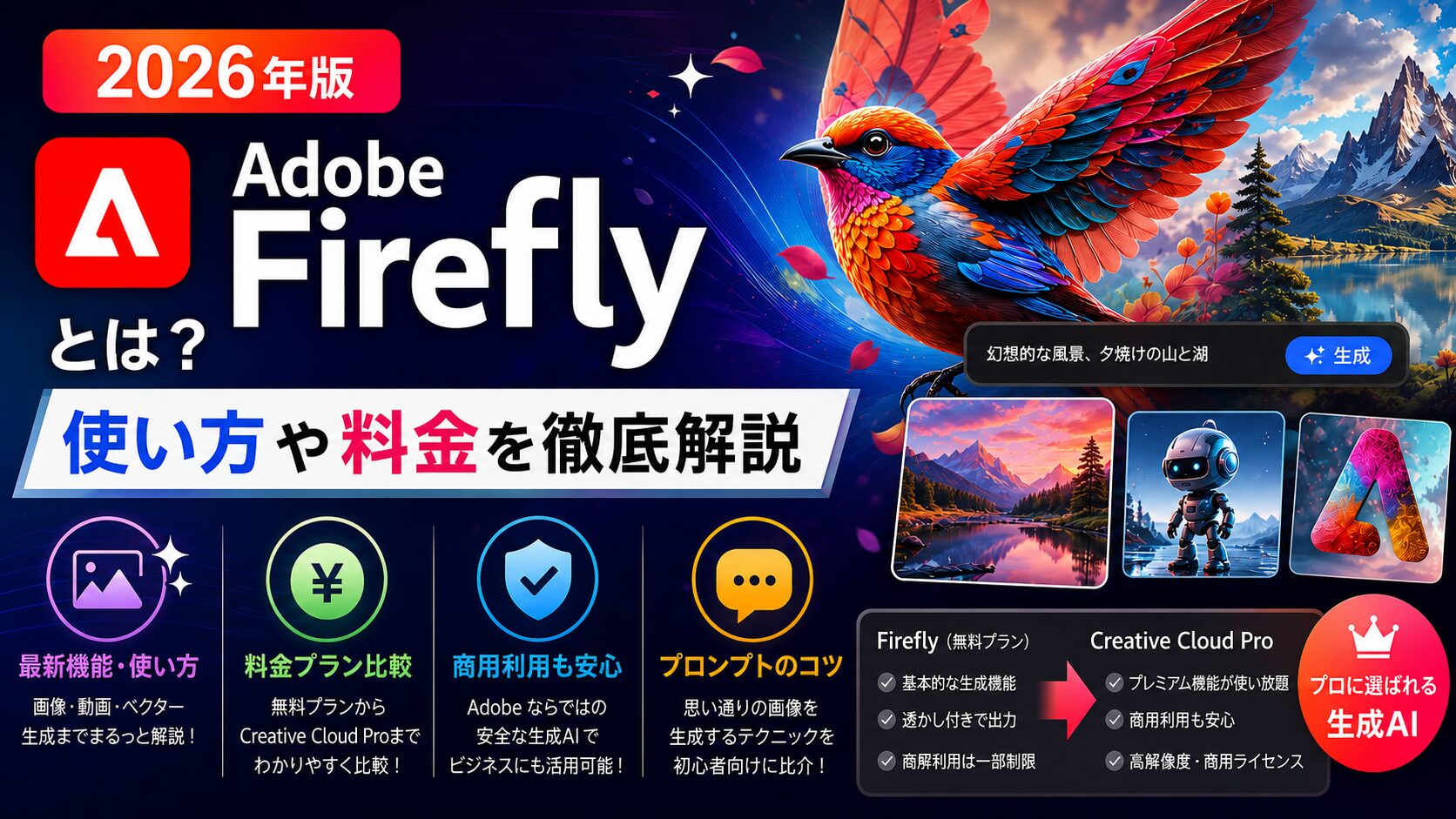 Adobe Fireflyとは？使い方や料金を徹底解説【2026年版】