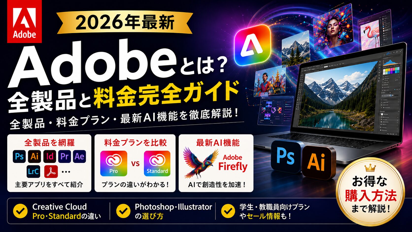 Adobeとは？2026年最新の全製品と料金完全ガイド