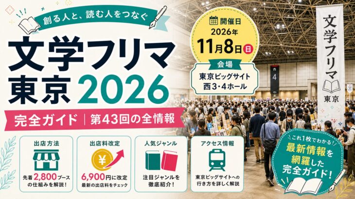 文学フリマ東京2026完全ガイド | 第43回の全情報