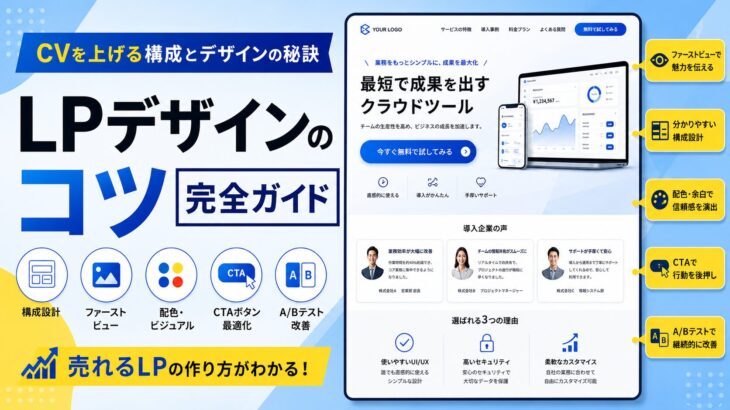 LPデザインのコツ完全ガイド | CVを上げる構成