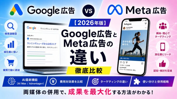 Google広告とMeta広告の違い【2026年版】