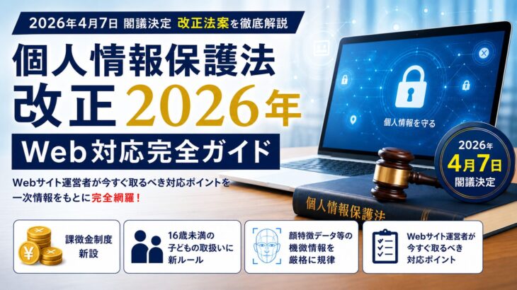 個人情報保護法改正2026年Web対応完全ガイド