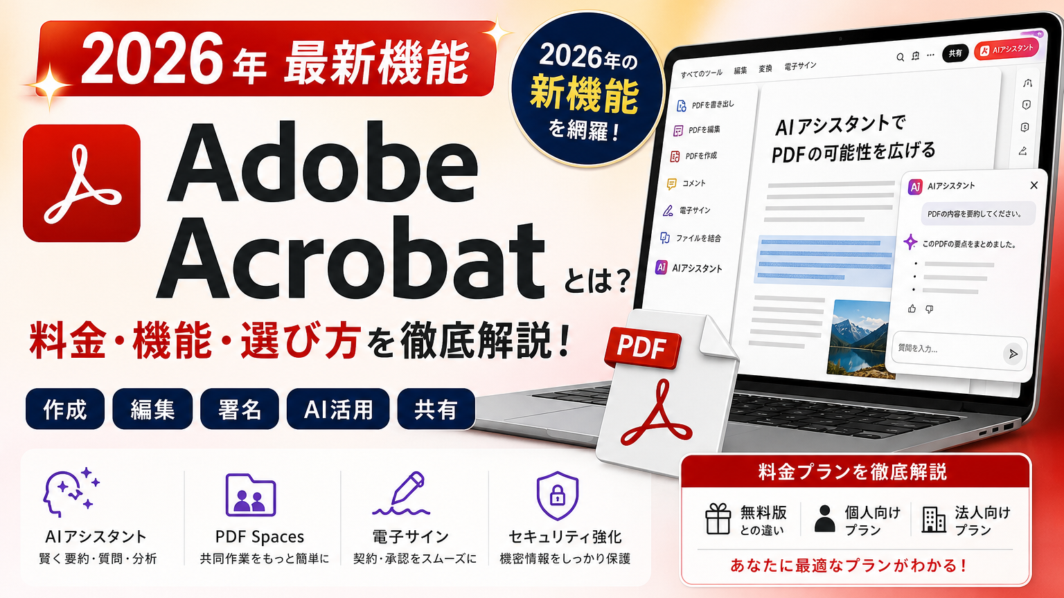 Adobe Acrobatとは？2026年最新機能と料金徹底解説