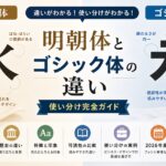 明朝体とゴシック体の違い | 使い分け完全ガイド