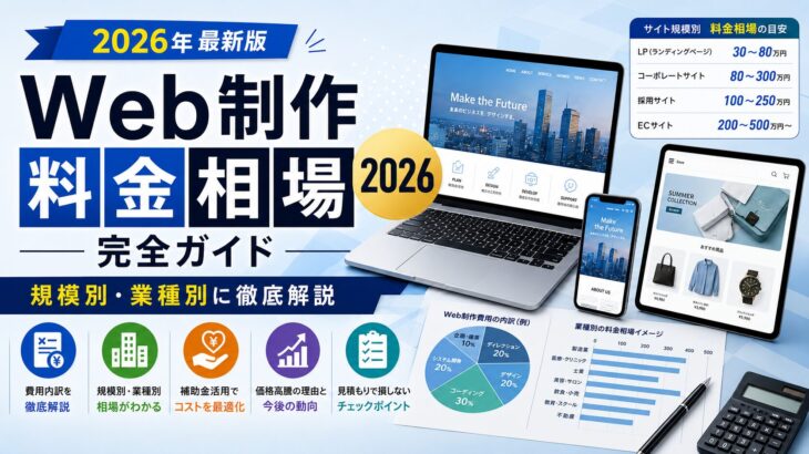 2026年Web制作料金相場完全ガイド | 規模別・業種別