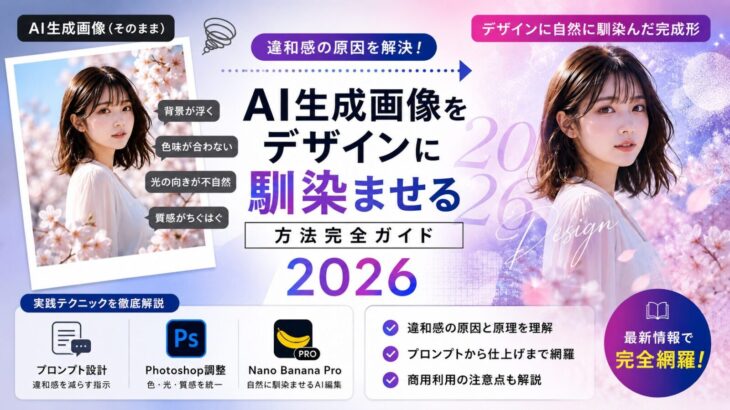 AI生成画像をデザインに馴染ませる方法完全ガイド【2026年最新】