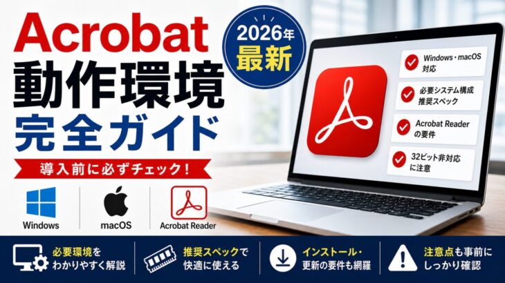 Acrobat動作環境完全ガイド【2026年最新】
