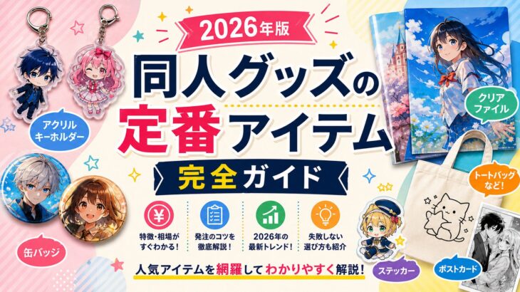同人グッズの定番アイテム完全ガイド【2026年版】