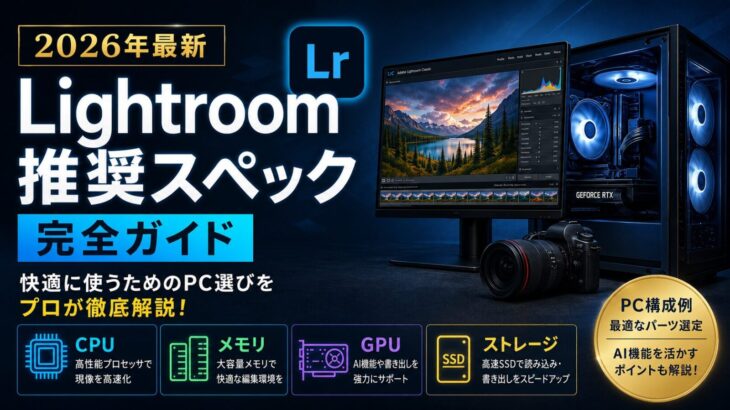 Lightroom推奨スペック完全ガイド【2026年最新】