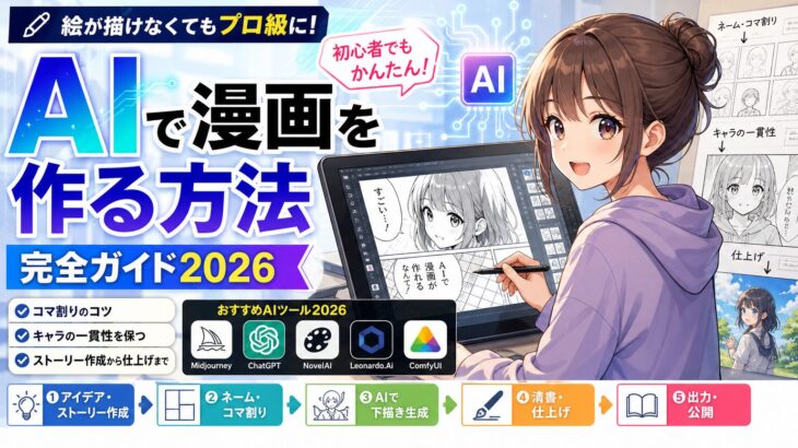 AIで漫画を作る方法完全ガイド2026